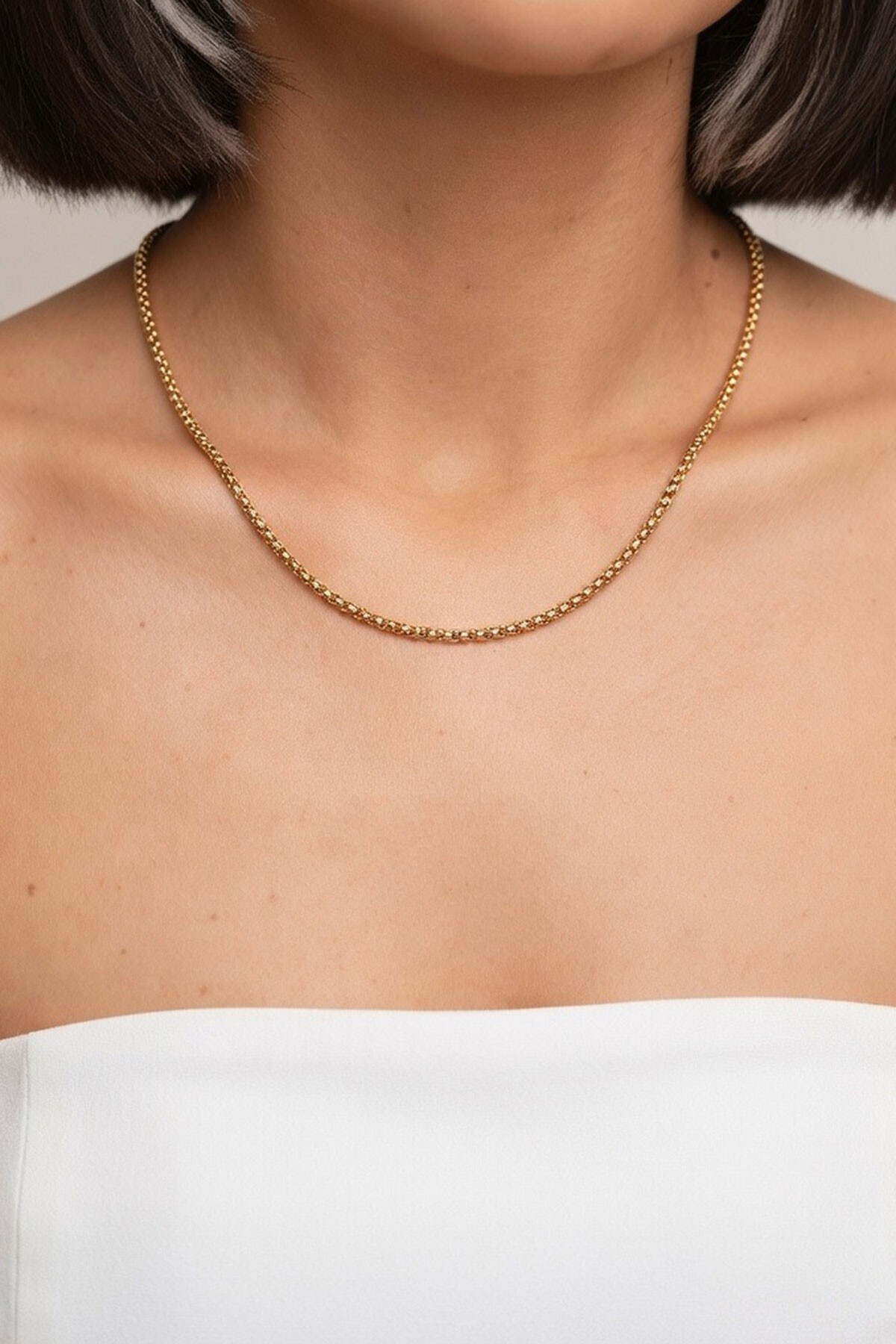Gold Minimalist İnce Zincir Kolye