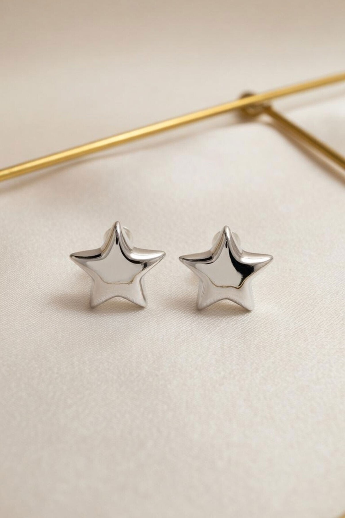 Silver Mini Yıldız Küpe