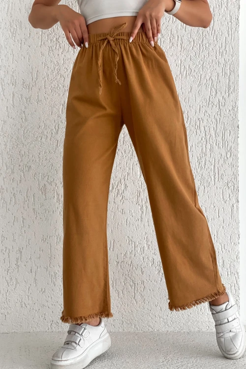 Bisküvi Paçası Püsküllü Palazzo Pantolon BCDF-231101