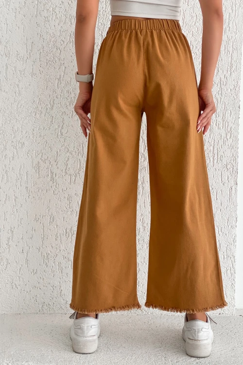 Bisküvi Paçası Püsküllü Palazzo Pantolon BCDF-231101