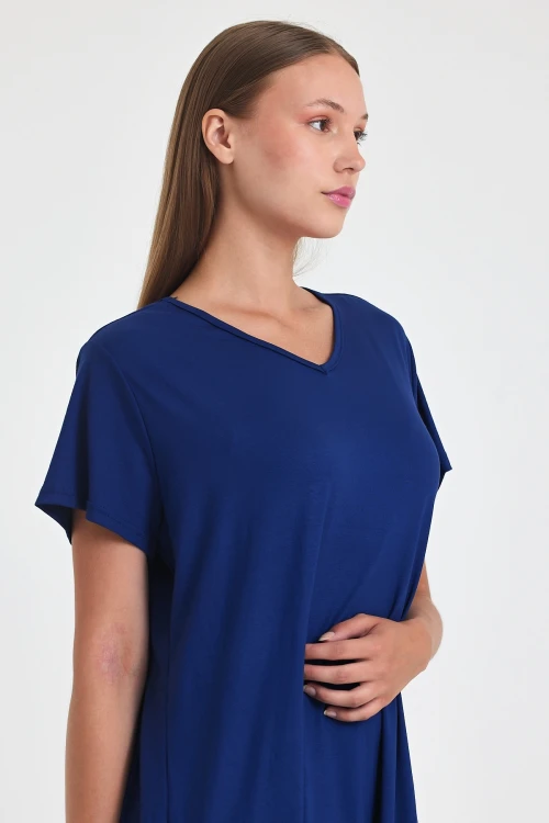 Maxi Boy Saks Örme Viscon Elbise BCVL-25C2