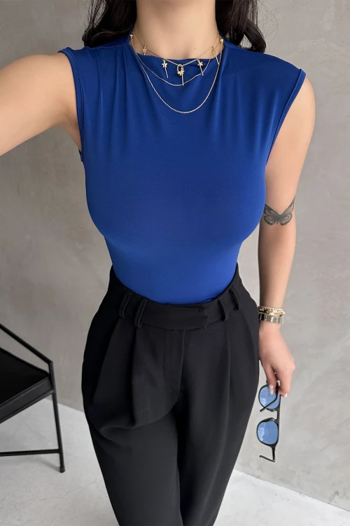 Saks Sırt Dekolteli Buzzy Bluz BCDF-252162