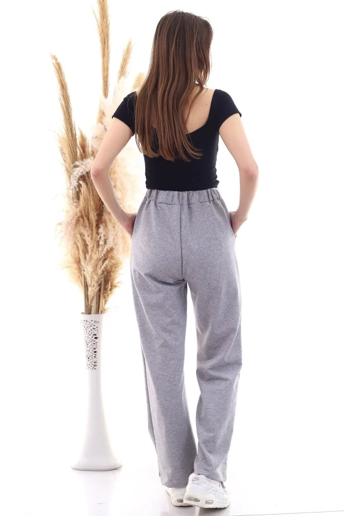 Grimelanj 2 İplik Cepli Bol Paça Pantolon CO-259292933