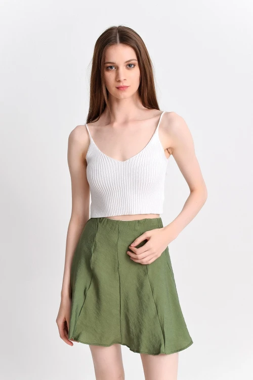 Haki Parçalı Kısa Etek CO-2592814021