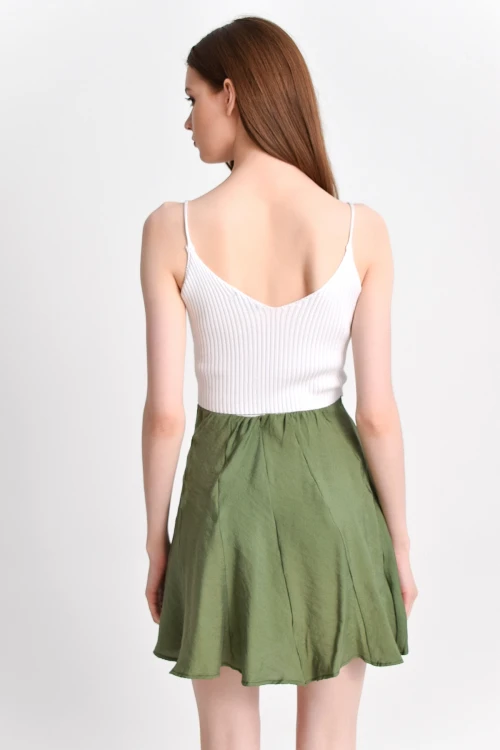 Haki Parçalı Kısa Etek CO-2592814021