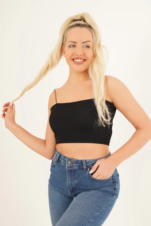 Siyah İnce Askılı Kaşkorse Büstiyer CO-2523254278