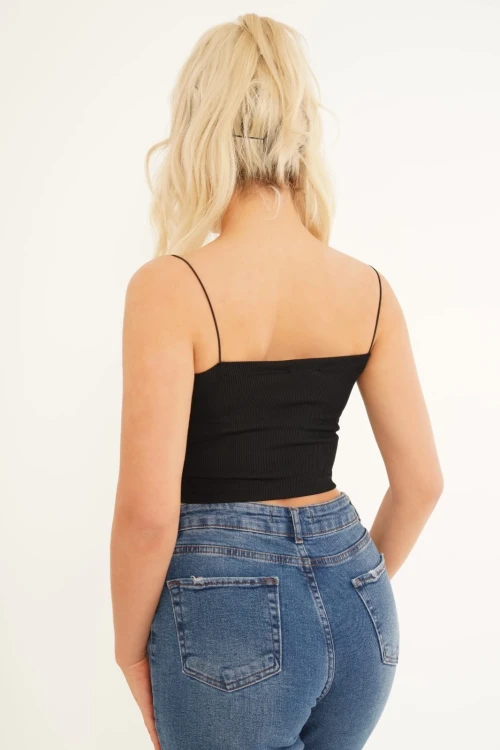 Siyah İnce Askılı Kaşkorse Büstiyer CO-2523254278