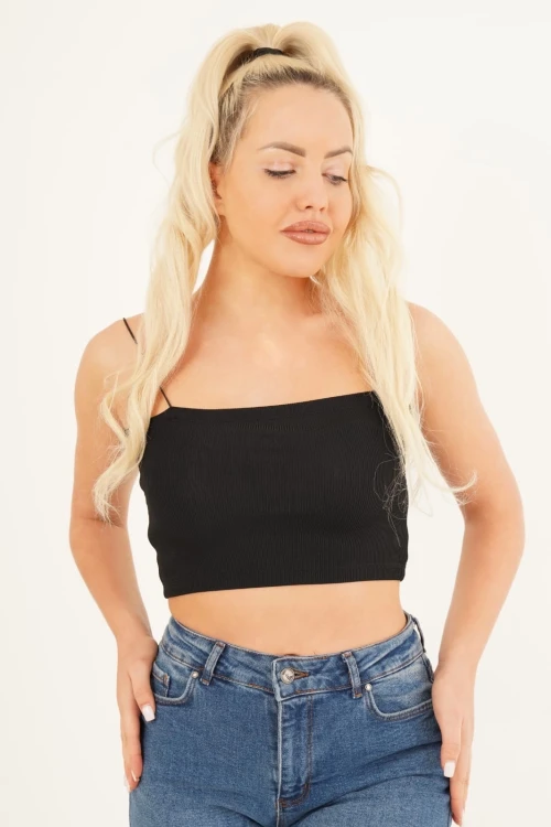 Siyah İnce Askılı Kaşkorse Büstiyer CO-2523254278