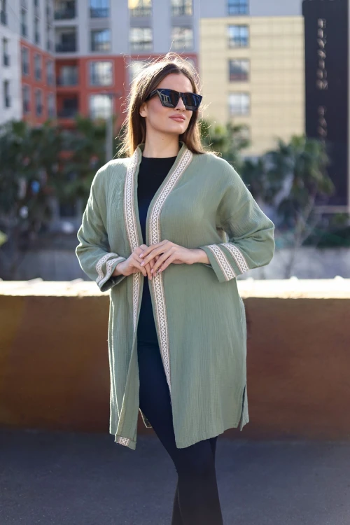 Haki Mevsimlik Rahat Kesim Hafif Ceket BCBSK-25700-3441