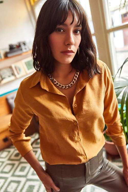 Hardal Uzun Kollu Gömlek BCBSK-25700-K7335