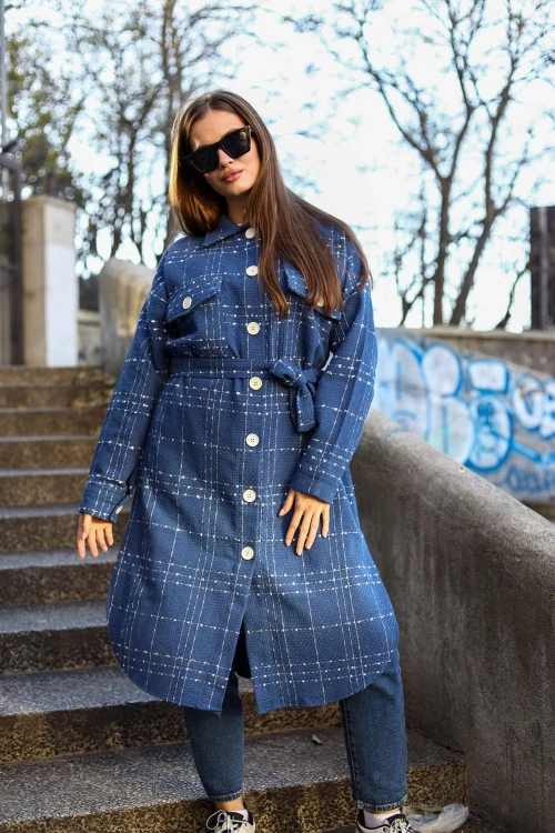 İndigo Beli Bağlamalı  Kaban BCBSK-25700-3499