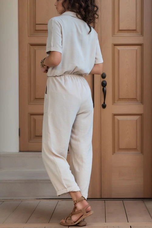 Bej Ceket Yaka Beli Lastikli Airobin Tulum BCBSK-25700-2622