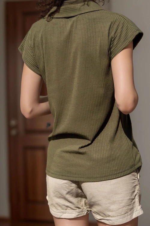 Haki Polo Yaka Kaşkorse Tshirt BCBSK-25700-2879