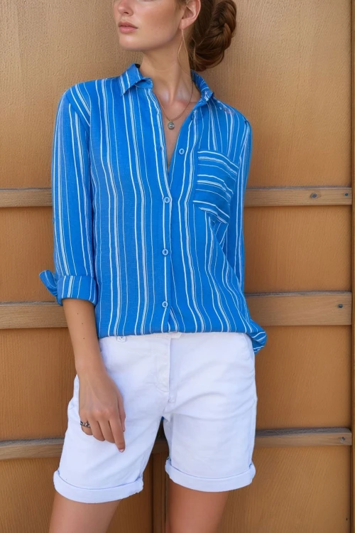 İndigo Gül Kurusu Kendinden Dokulu Yumuşak Tek Cep Gömlek BCBSK-25700-3266