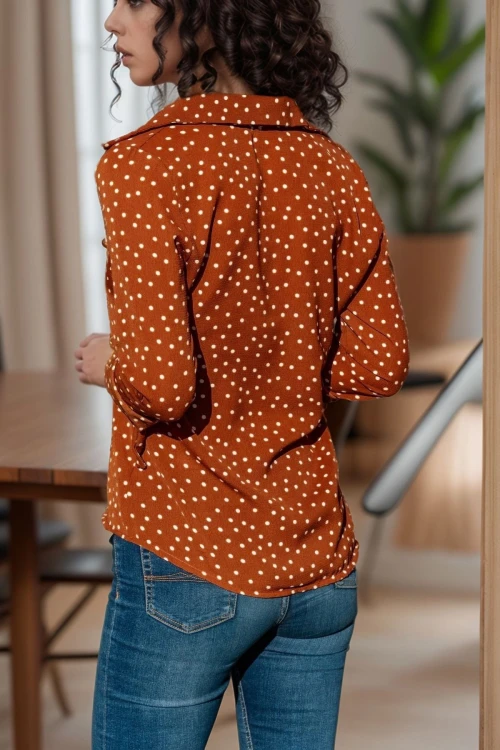 Kahve Uzun Kollu Düğmeli Oversize Gömlek BCBSK-25700-2711