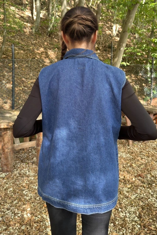 Mavi Kolsuz Denım Yelek BCBSK-25700-KT0099