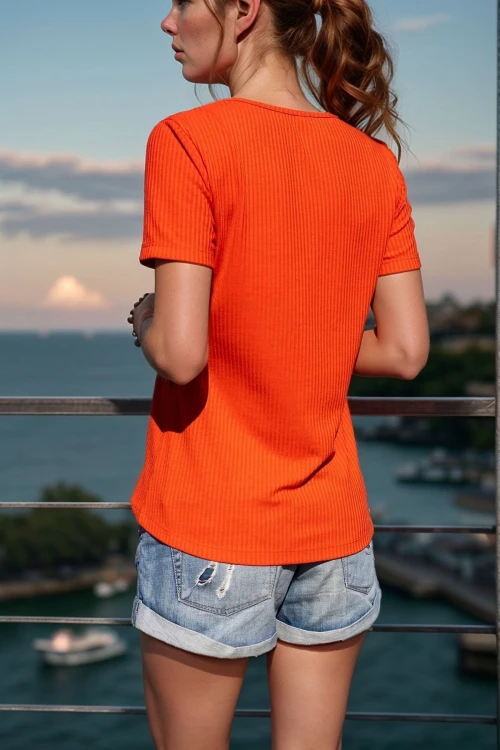 Mercan Fermuarlı Basic Bluz BCBSK-25700-K4023