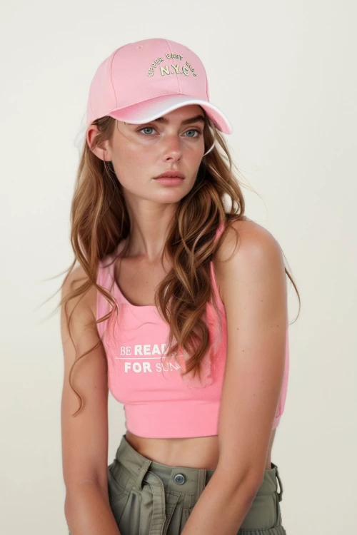 Pembe N.Y.C Baskılı Degradeli Kep BCNSV-2514588