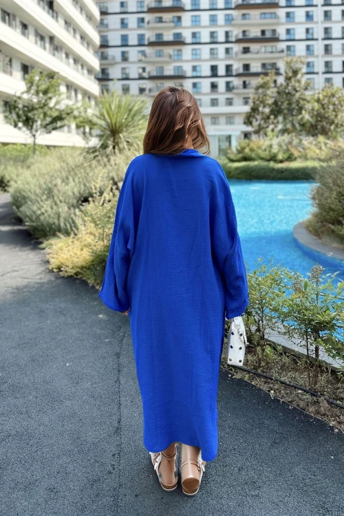 Saks Hafif Kumaş Oversize Elbise BCBSK-25700-3440