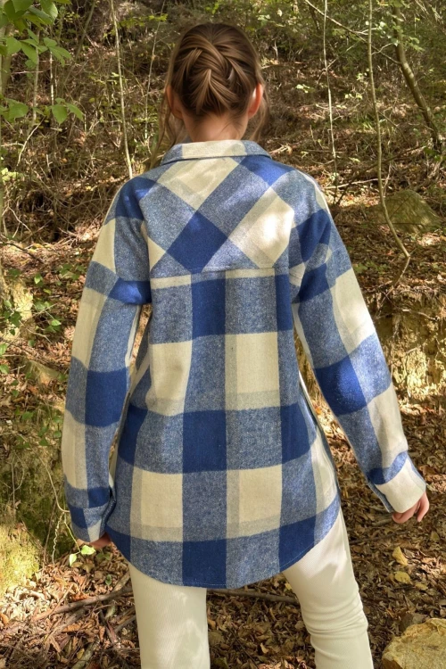 Saks Oversize Yumuşak Dokulu Kaşe Cepli Gömlek BCBSK-25700-3539