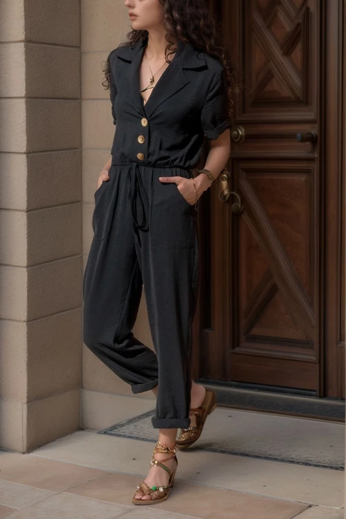 Siyah Ceket Yaka Beli Lastikli Airobin Tulum BCBSK-25700-2622