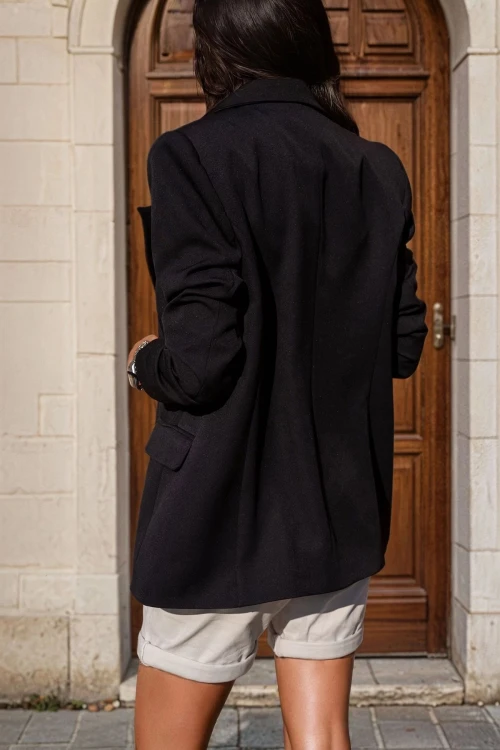 Siyah Rahat Kalıp Mevsimlik Günlük Ceket BCBSK-25700-SS-3701