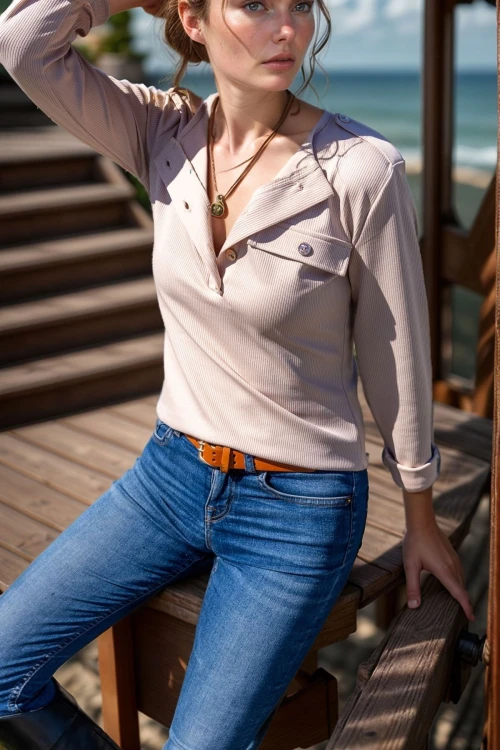 Taş Apoletli Yarım Patlı Kaşkorse Bluz BCBSK-25700-3283