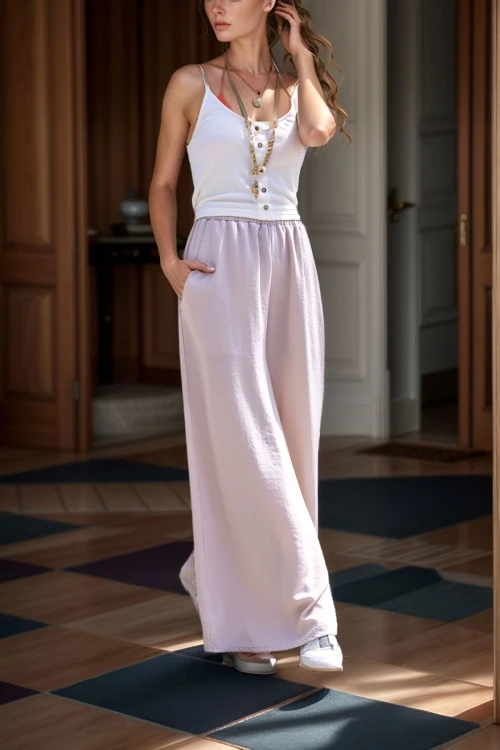 Taş Beli Lastikli Cepli Bol Paça Yumuşak Dokulu Salaş Pantolon BCBSK-25700-3391