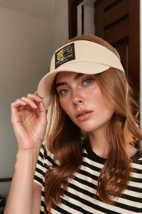 Bej Kaplan Armalı Vizor Şapka BCNSV-2514097