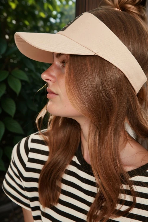 Bej Kaplan Armalı Vizor Şapka BCNSV-2514097