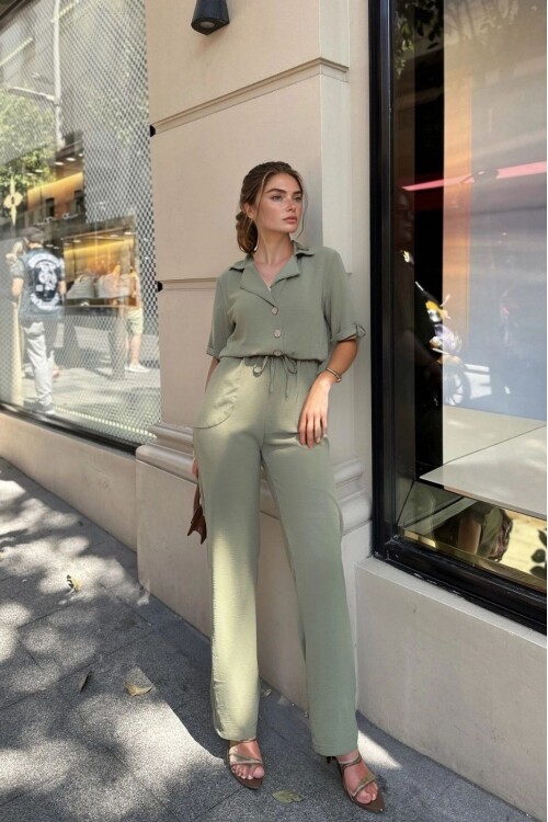 Haki Ceket Yaka Beli Lastikli Airobin Tulum BCBSK-25700-2622