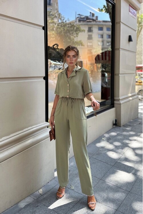 Haki Ceket Yaka Beli Lastikli Airobin Tulum BCBSK-25700-2622