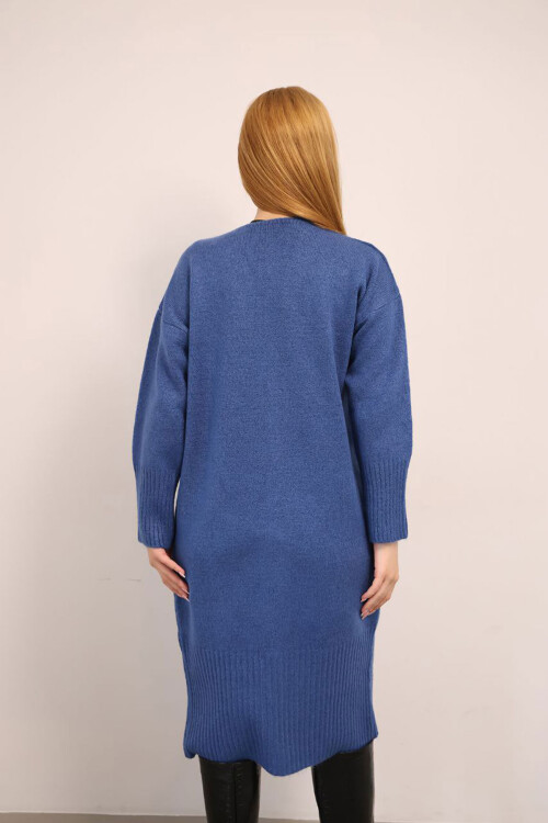 İndigo Salaş Yumuşak Dokulu Triko Hırka BCES-252009