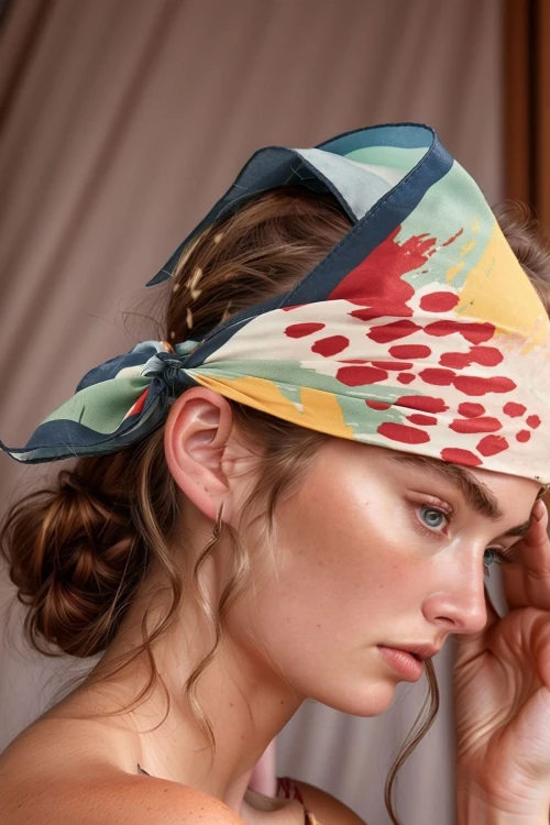 Lacivert Kenarlıklı Bandana Fular BCNSV-2513750