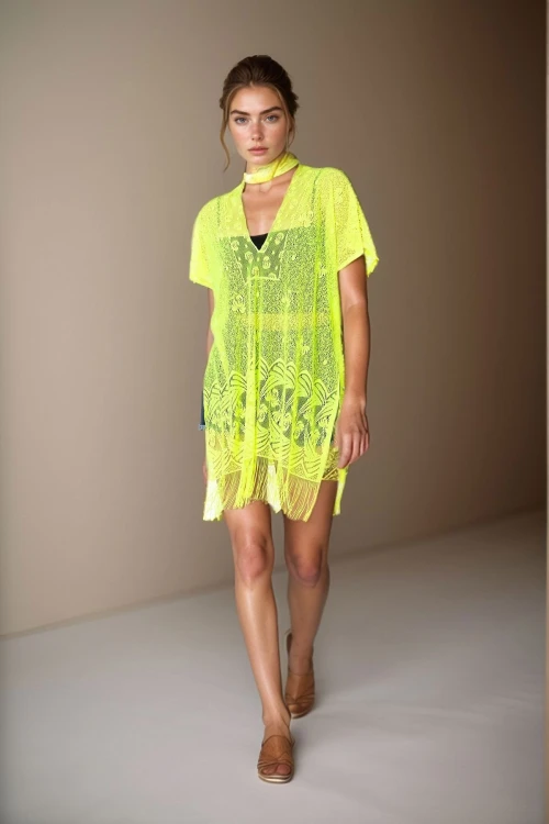 Yeşil Fileli Pareo BCNSV-2513335