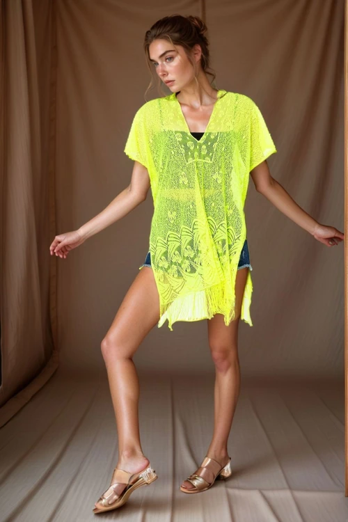 Yeşil Fileli Pareo BCNSV-2513335