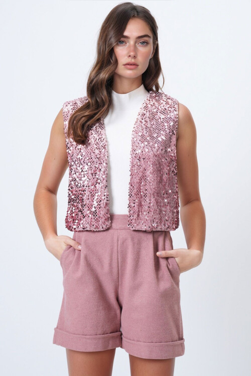 Pudra Pul Payet Astarlı Yelek BCHESQ-251162