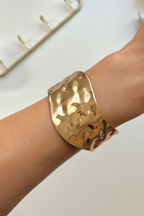 316L Çelik Kalın Kelepçe Bileklik Kadın Bilezik Ayarlanabilir Kelepçe BCYJ-251028