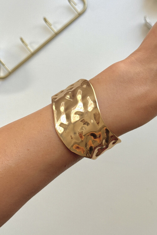 316L Çelik Kalın Kelepçe Bileklik Kadın Bilezik Ayarlanabilir Kelepçe BCYJ-251028