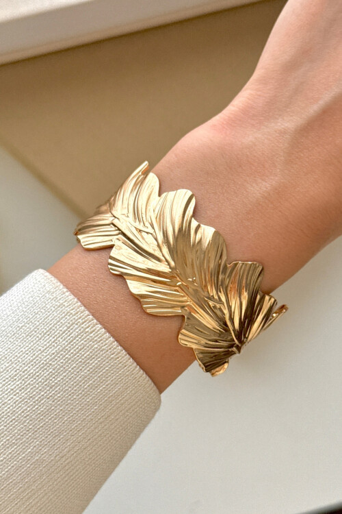 316L Çelik Kalın Kelepçe Bileklik Kadın Bilezik Ayarlanabilir Kelepçe BCYJ-251028