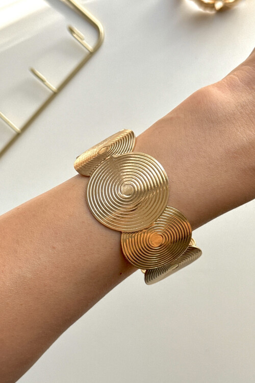 316L Çelik Kalın Kelepçe Bileklik Kadın Bilezik Ayarlanabilir Kelepçe BCYJ-251028