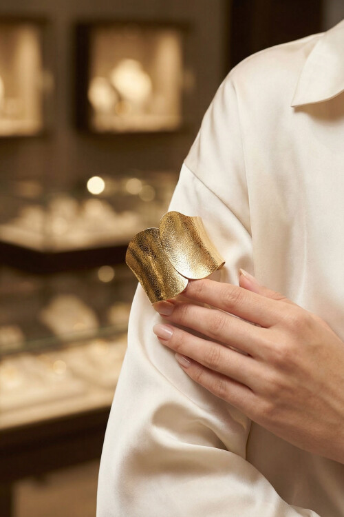 316L Çelik Kalın Kelepçe Bileklik Kadın Bilezik BCYJ-251031