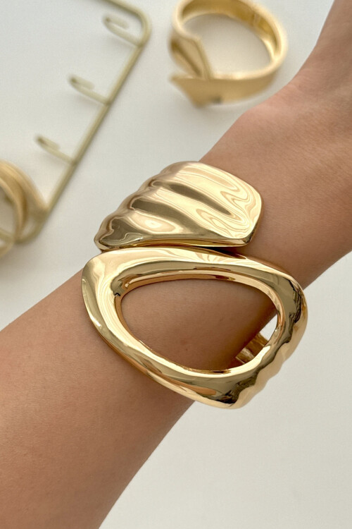 316L Çelik Kalın Kelepçe Bileklik Kadın Bilezik BCYJ-251031