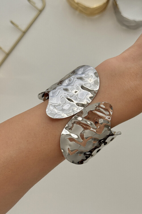 316L Çelik Kalın Kelepçe Bileklik Kadın Bilezik BCYJ-251031