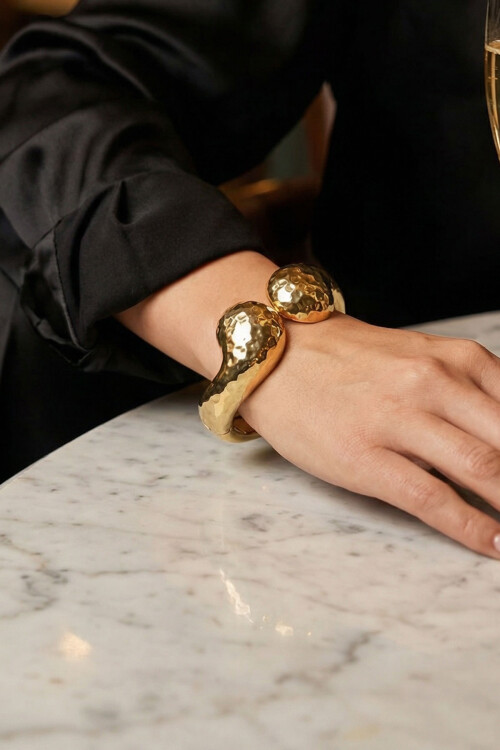 316L Çelik Kalın Kelepçe Bileklik Kadın Bilezik BCYJ-251037