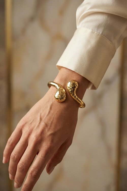 316L Çelik Kalın Kelepçe Bileklik Kadın Bilezik BCYJ-251037