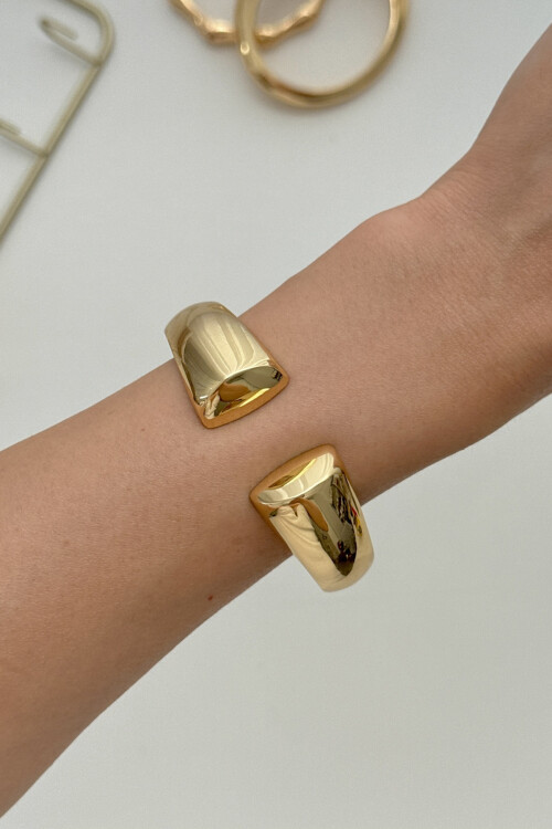 316L Çelik Kalın Kelepçe Bileklik Kadın Bilezik BCYJ-251037