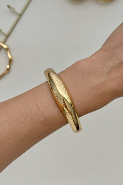 316L Çelik Kalın Kelepçe Bileklik Kadın Bilezik BCYJ-251037