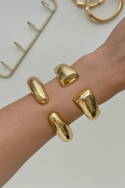 316L Çelik Kalın Kelepçe Bileklik Kadın Bilezik BCYJ-251037