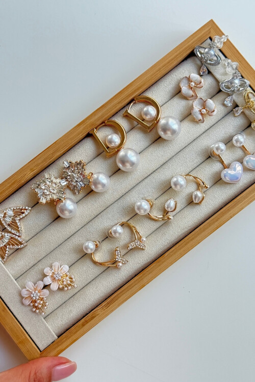 316L Çelik Modern İncili Kadın Küpe BCYJ-251050